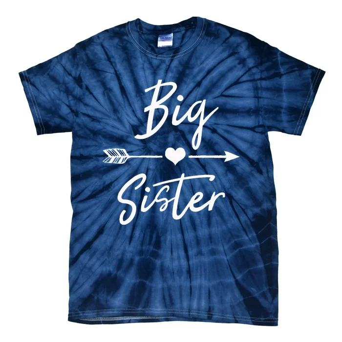 Big Sister Heart Arrow Love Tie-Dye T-Shirt