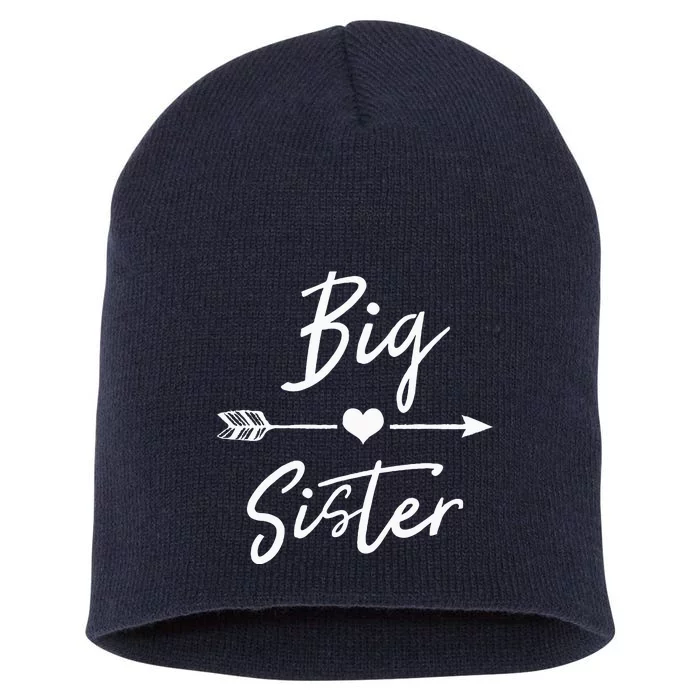 Big Sister Heart Arrow Love Short Acrylic Beanie