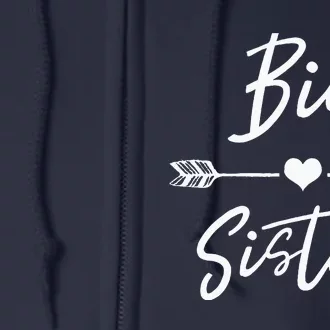 Big Sister Heart Arrow Love Full Zip Hoodie