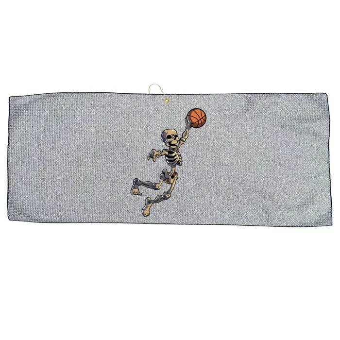 Basketball Skeleton Halloween Basketball Large Microfiber Waffle Golf Towel