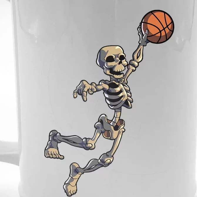 Basketball Skeleton Halloween Basketball Front & Back Beer Stein