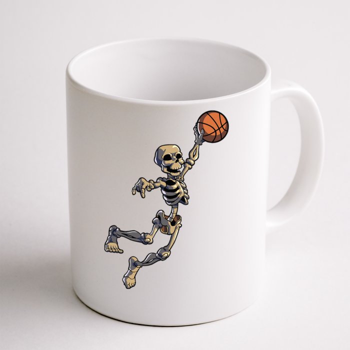 Basketball Skeleton Halloween Basketball Front & Back Coffee Mug