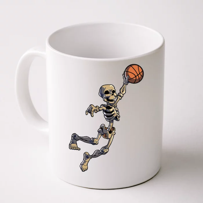 Basketball Skeleton Halloween Basketball Front & Back Coffee Mug