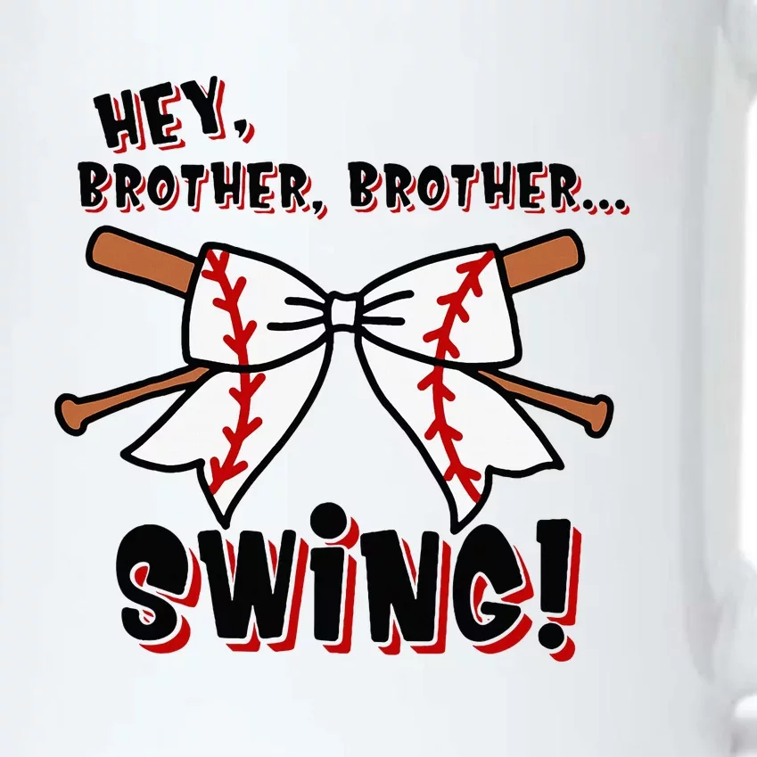 Baseball Sister Hey Brother Brother Swing Black Color Changing Mug