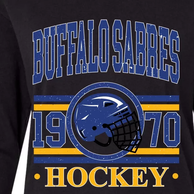 Buffalo Sabres Hockey Team Supporter Womens Cotton Relaxed Long Sleeve T-Shirt