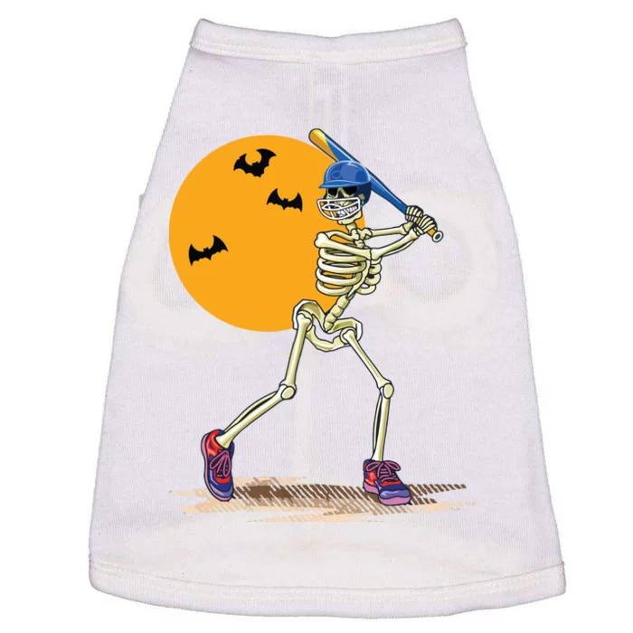 Baseball Skeleton Halloween Baseball Halloween Doggie Tank