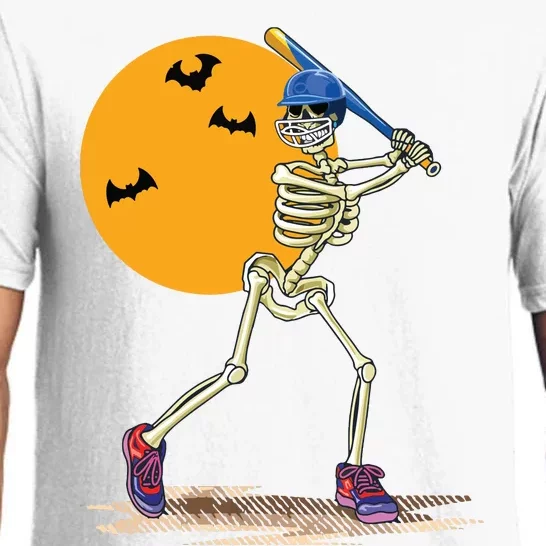 Baseball Skeleton Halloween Baseball Halloween Pajama Set