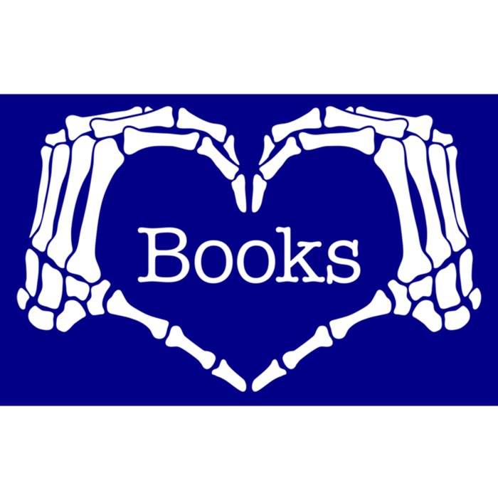 Book Skeleton Heart Hand Halloween Book Lover Cute Gift Bumper Sticker