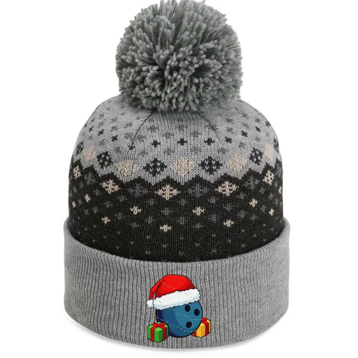 Bowling Santa Hat Christmas Pajama Cool Sport XMas Bowler The Baniff Cuffed Pom Beanie