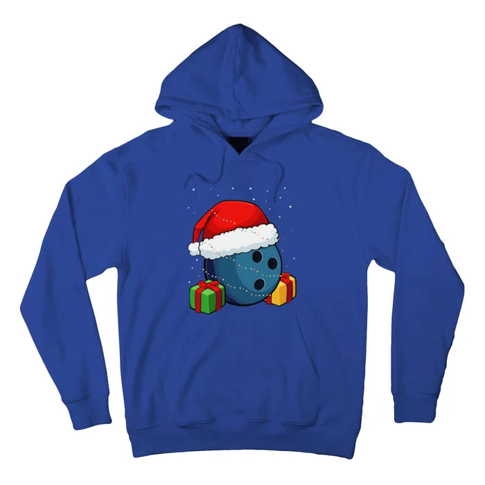 Bowling Santa Hat Christmas Pajama Cool Sport XMas Bowler Hoodie