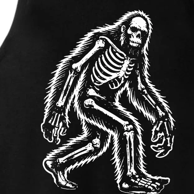 Bigfoot Sasquatch Halloween Skeleton Ladies Tri-Blend Wicking Tank