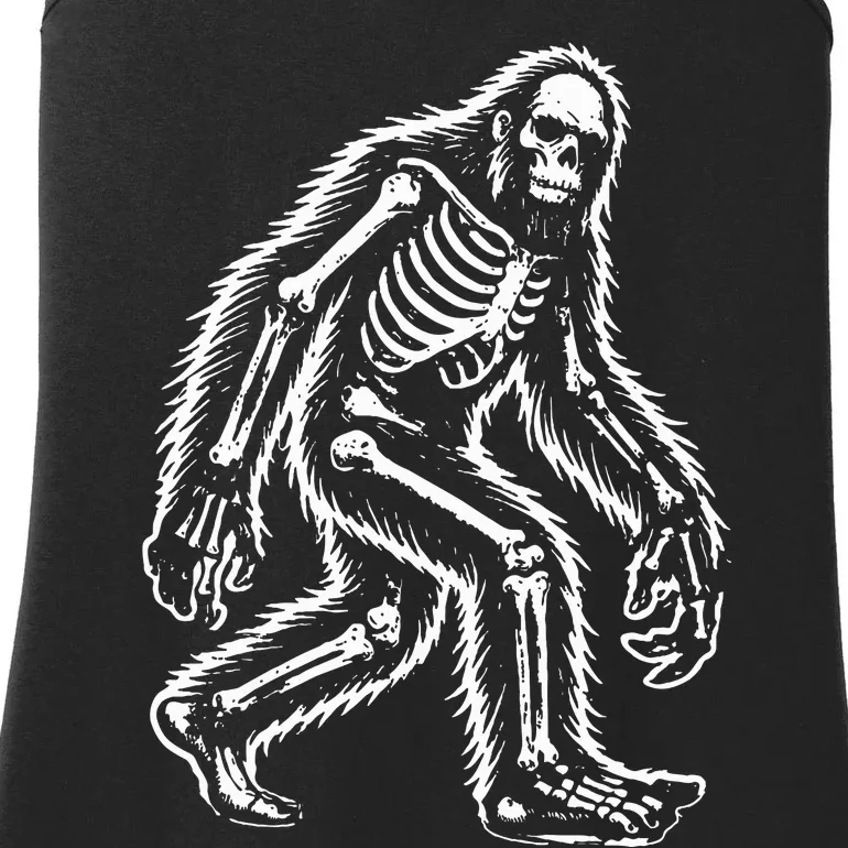 Bigfoot Sasquatch Halloween Skeleton Ladies Essential Tank