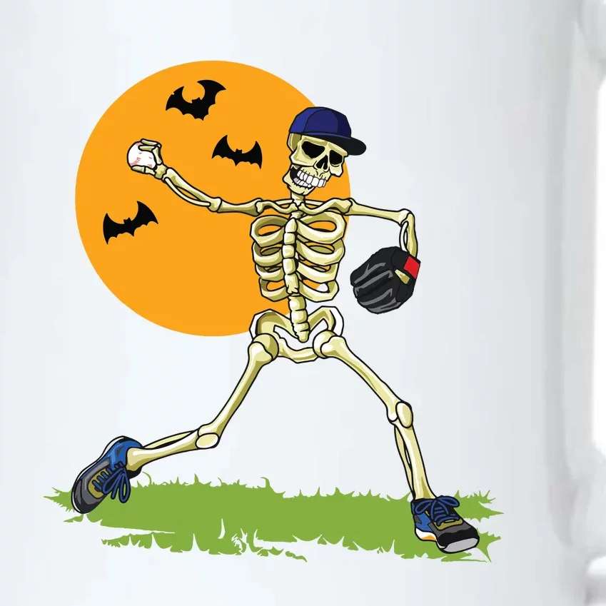 Baseball Skeleton Halloween Boy Baseball Halloween Black Color Changing Mug