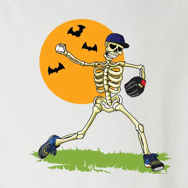 Baseball Skeleton Halloween Boy Baseball Halloween Toddler Long Sleeve Shirt