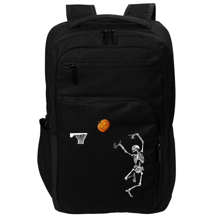 Basketball Skeleton Halloween Skeleton Pumpkin Impact Tech Backpack