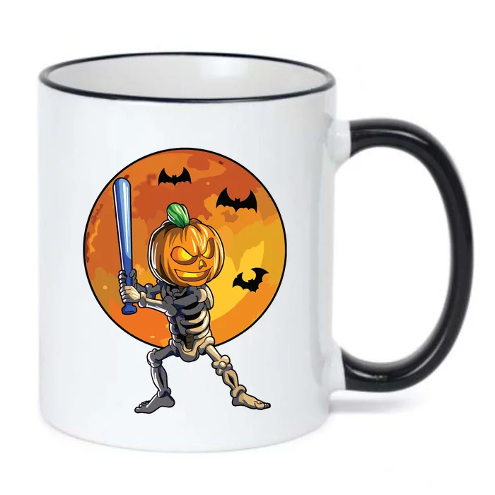 Baseball Skeleton Halloween Boy Baseball Halloween Black Color Changing Mug