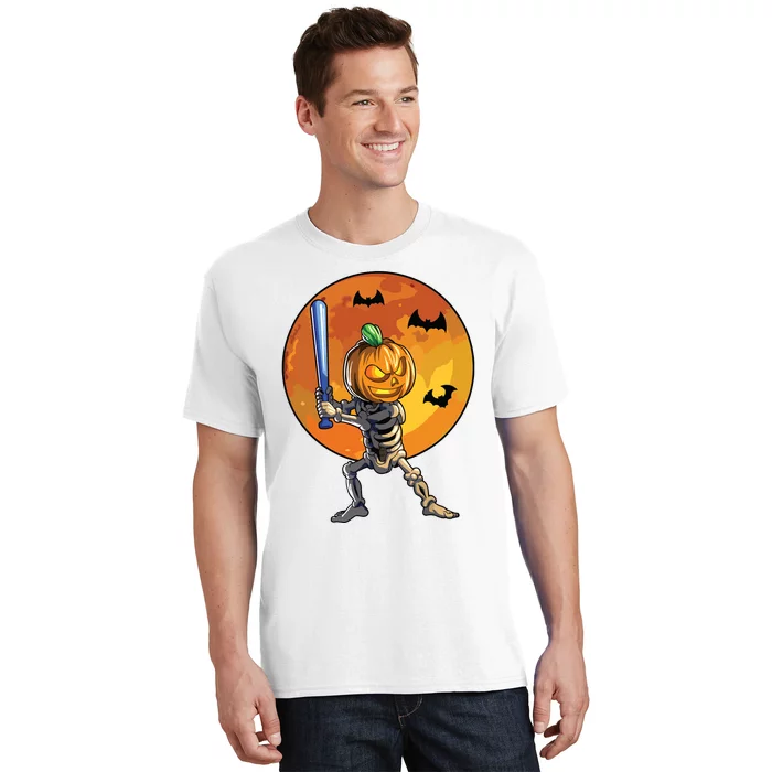 Baseball Skeleton Halloween Boy Baseball Halloween T-Shirt