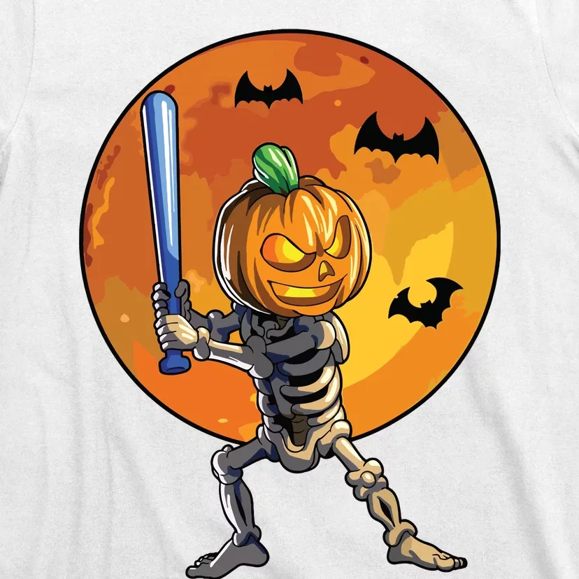 Baseball Skeleton Halloween Boy Baseball Halloween T-Shirt