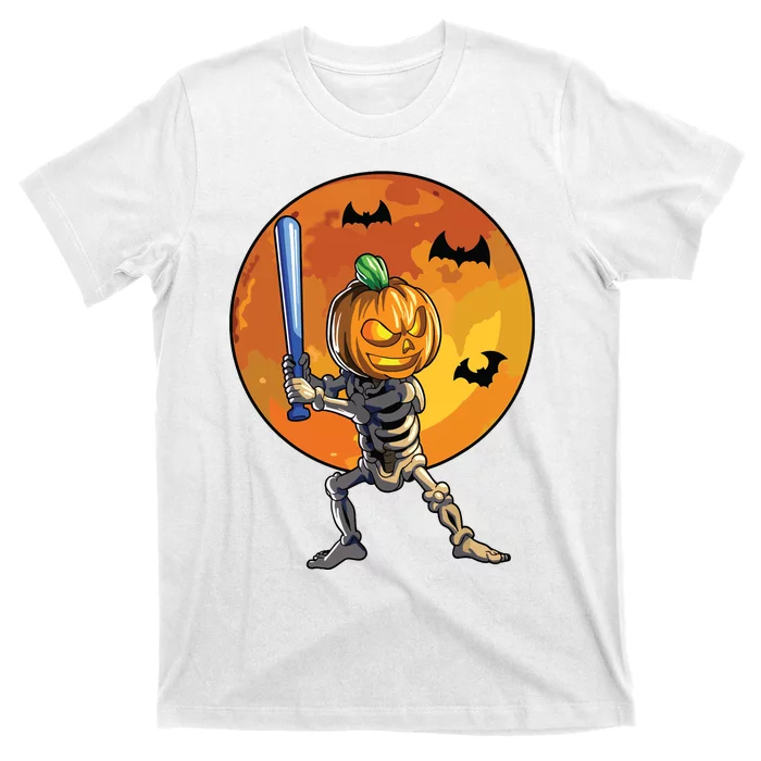 Baseball Skeleton Halloween Boy Baseball Halloween T-Shirt