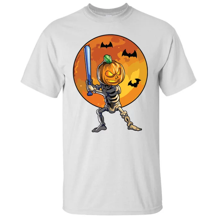 Baseball Skeleton Halloween Boy Baseball Halloween Tall T-Shirt