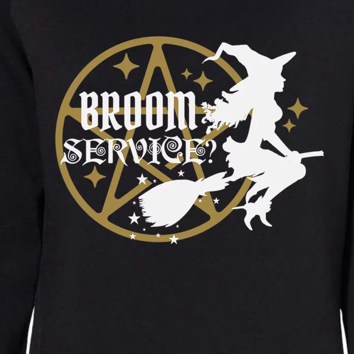 Broom Service? Halloween Witch Funny Novelty Cute Gift Womens California Wash Sweatshirt