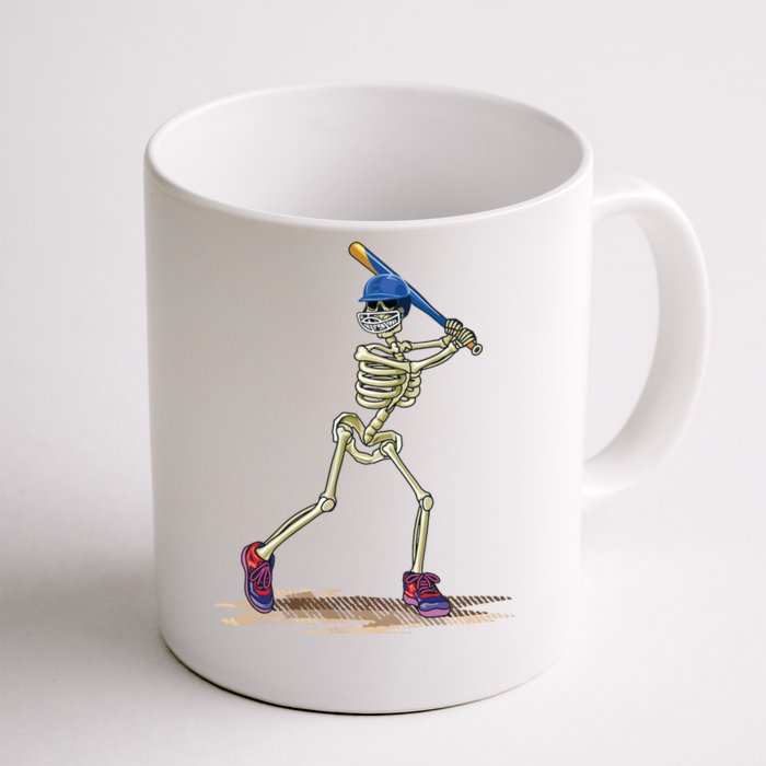 Baseball Skeleton Halloweenchalloween Front & Back Coffee Mug