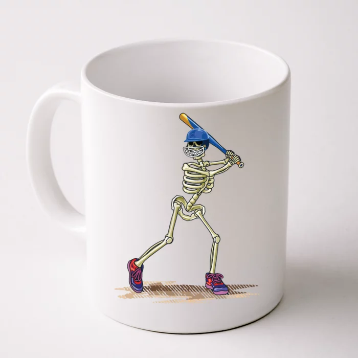 Baseball Skeleton Halloweenchalloween Front & Back Coffee Mug