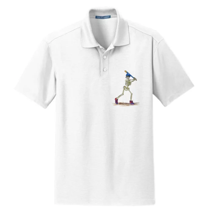 Baseball Skeleton Halloweenchalloween Dry Zone Grid Performance Polo