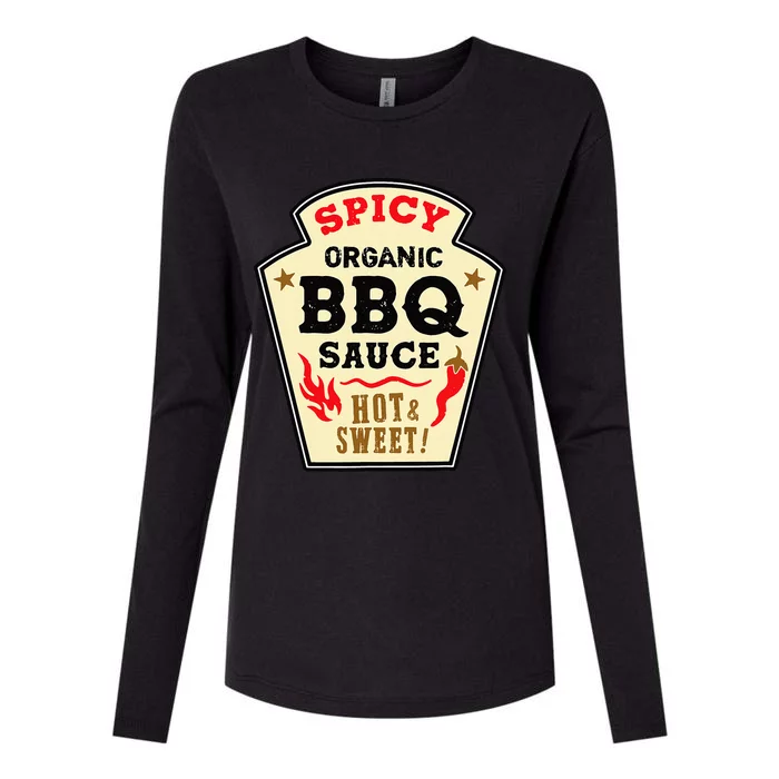 Bbq Sauce Hot Spicy Grill Barbeque Halloween Costume Womens Cotton Relaxed Long Sleeve T-Shirt