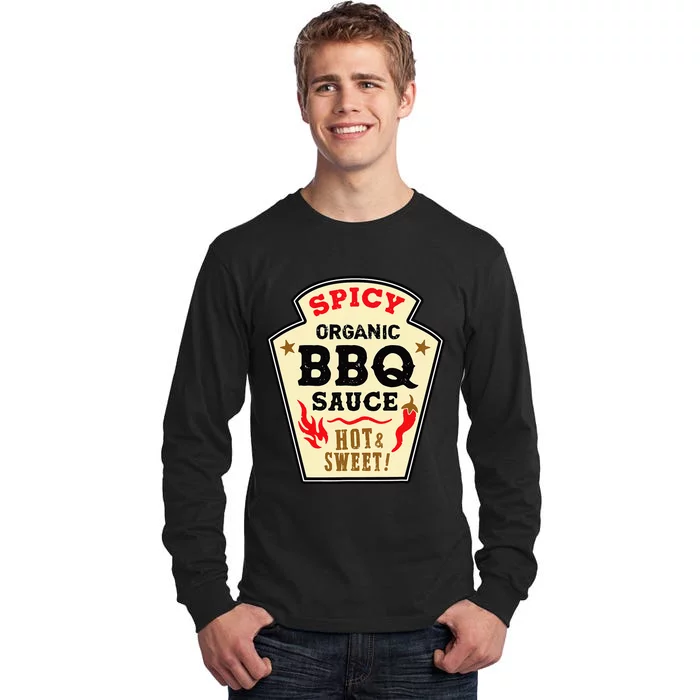 Bbq Sauce Hot Spicy Grill Barbeque Halloween Costume Tall Long Sleeve T-Shirt