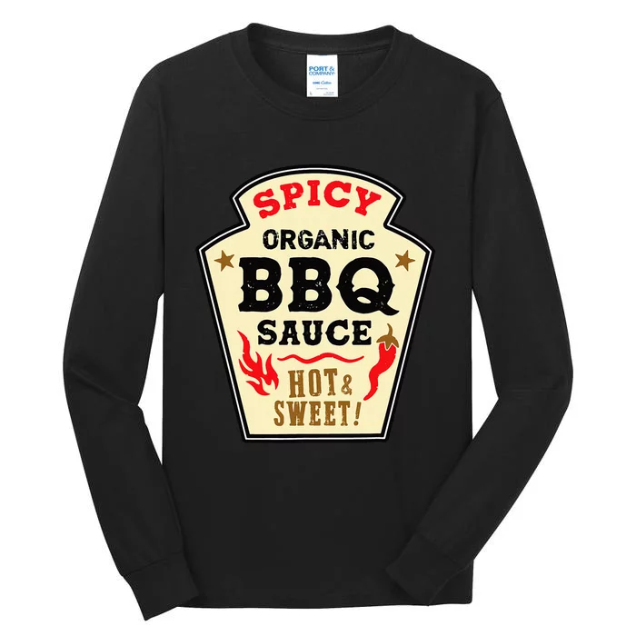 Bbq Sauce Hot Spicy Grill Barbeque Halloween Costume Tall Long Sleeve T-Shirt