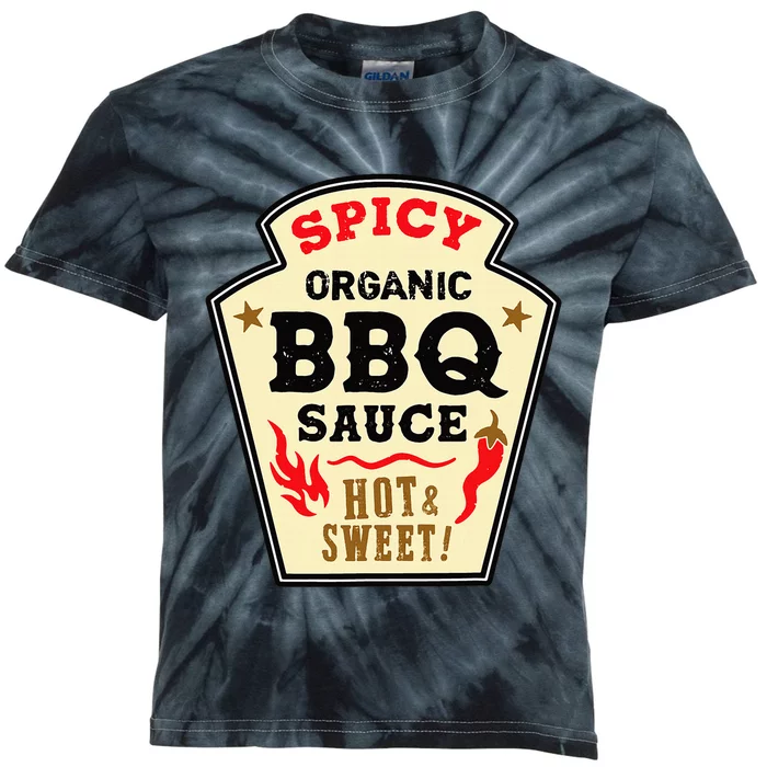 Bbq Sauce Hot Spicy Grill Barbeque Halloween Costume Kids Tie-Dye T-Shirt