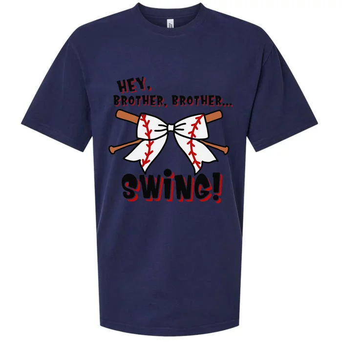 Baseball Sister Hey Brother Brother Swing Sueded Cloud Jersey T-Shirt