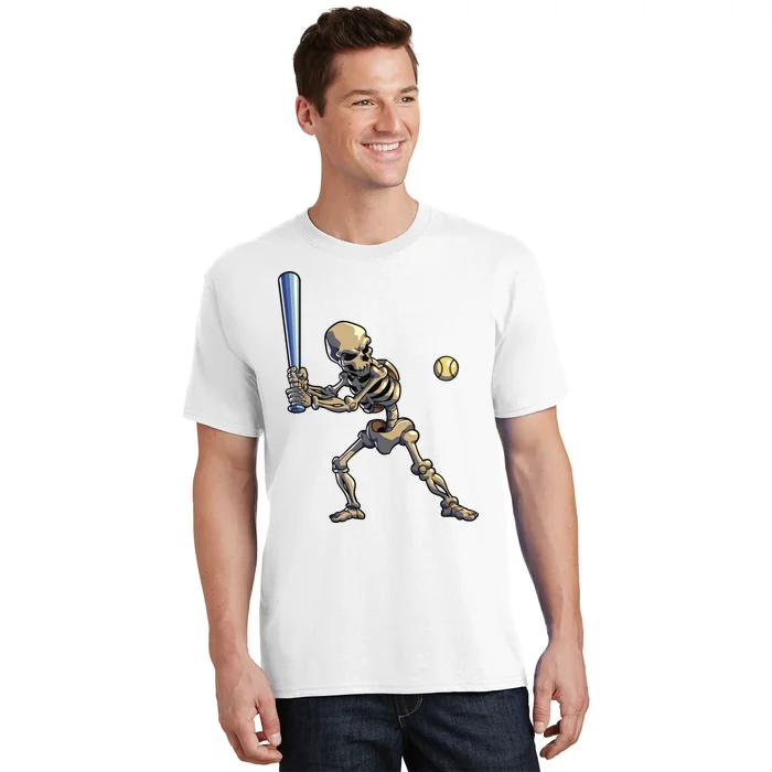 Baseball Skeleton Halloween Boy Baseball Halloween T-Shirt