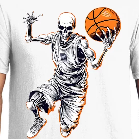 Basketball Skeleton Halloween ArtDunking Skeleton Pajama Set