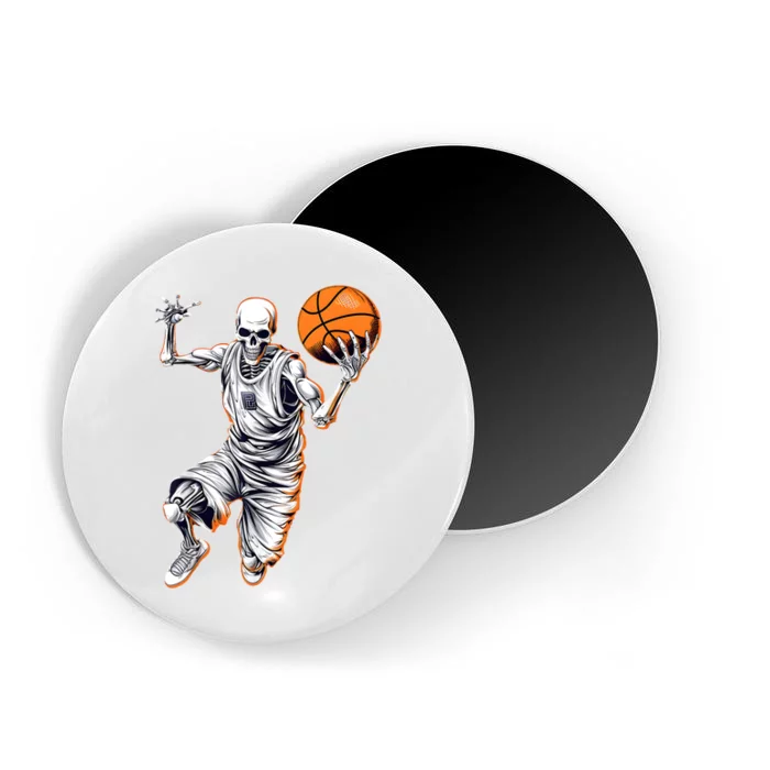 Basketball Skeleton Halloween ArtDunking Skeleton Magnet