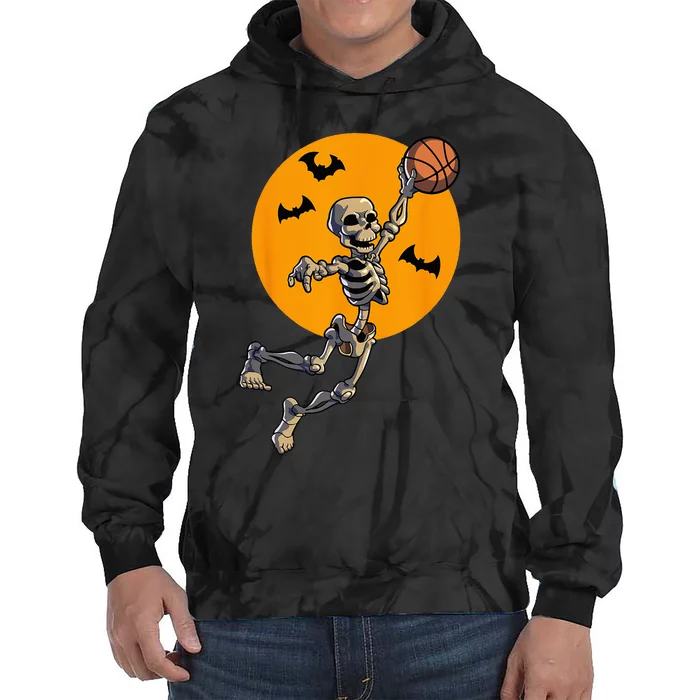 Basketball Skeleton Halloween Men Basketball Halloween Tie Dye Hoodie