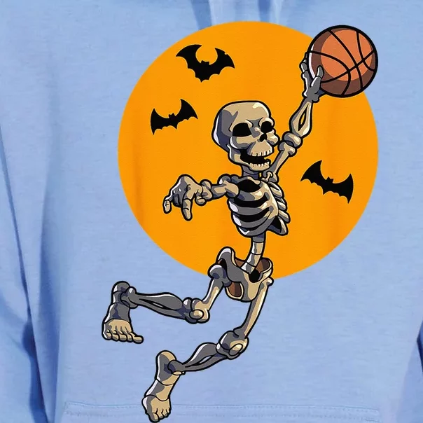 Basketball Skeleton Halloween Men Basketball Halloween Unisex Surf Hoodie