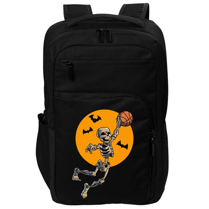 Basketball Skeleton Halloween Basketball Halloween Impact Tech Backpack