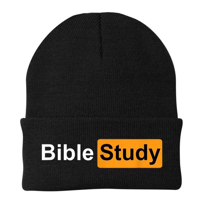 Bible Study Hub Logo Funny Sarcastic Adult Humor Knit Cap Winter Beanie