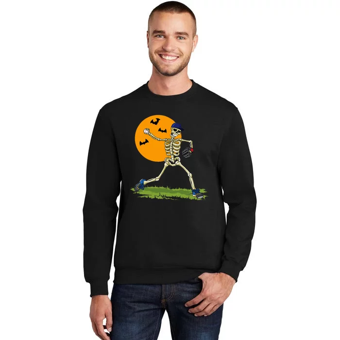 Baseball Skeleton Halloween Baseball Sweatshirt