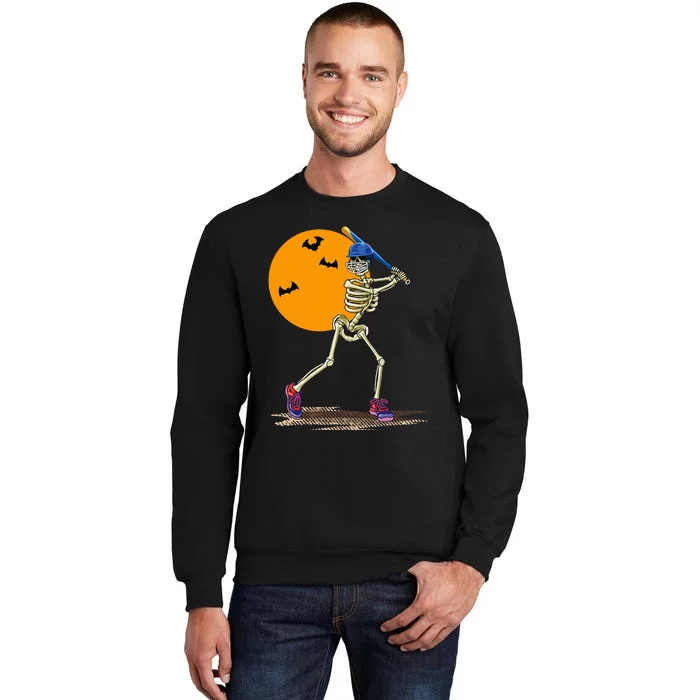 Baseball Skeleton Halloween Baseball Sweatshirt