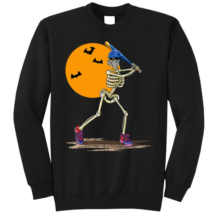 Baseball Skeleton Halloween Baseball Sweatshirt