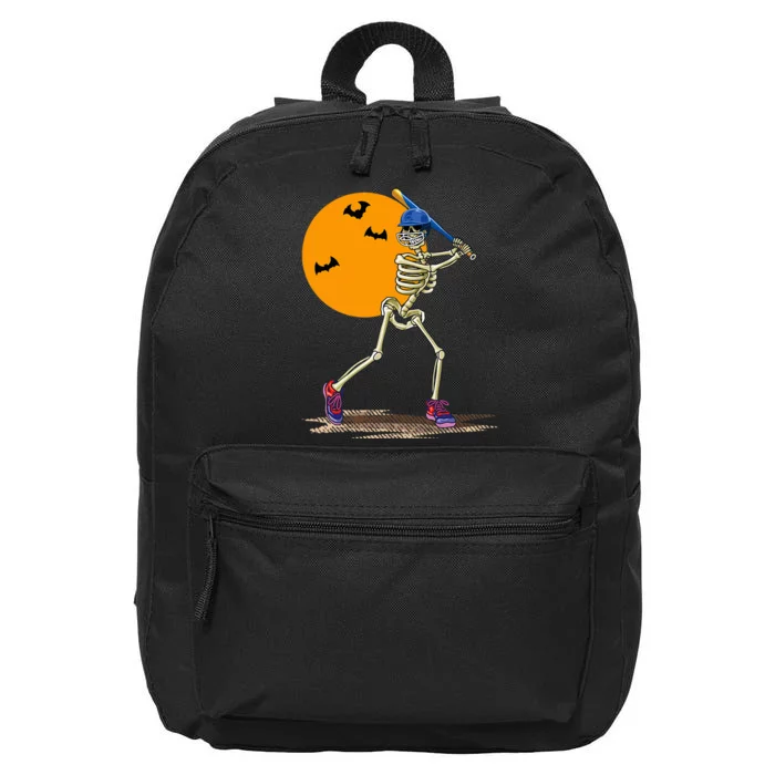 Baseball Skeleton Halloween Baseball 16 in Basic Backpack