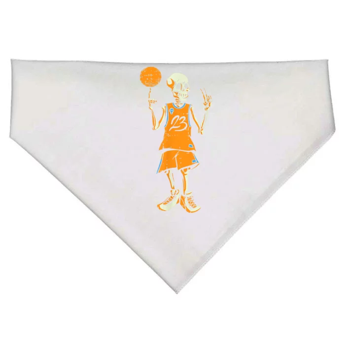 Basketball Skeleton Halloween Costume Funny Skull USA-Made Doggie Bandana