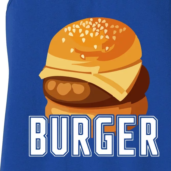 Burger Slider Hamburger Matching Food Bbq Grilling Gift Funny Gift Women's Racerback Tank