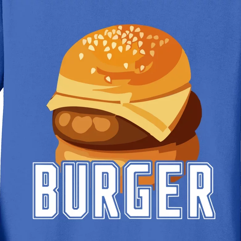 Burger Slider Hamburger Matching Food Bbq Grilling Gift Funny Gift Kids Long Sleeve Shirt