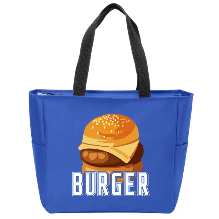 Burger Slider Hamburger Matching Food Bbq Grilling Gift Funny Gift Zip Tote Bag