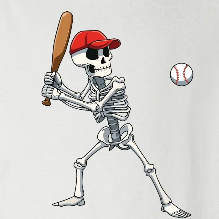 Baseball Skeleton Halloween Skeleton Playing Baseball Toddler Long Sleeve Shirt