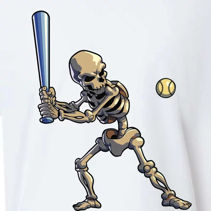 Baseball Skeleton Halloween Boy Baseball Halloween Sueded Cloud Jersey T-Shirt